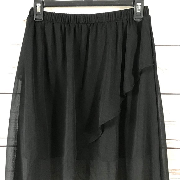Xhilaration Sheer Hi-Lo Black Skirt Size S - Picture 2 of 5
